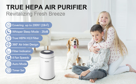 Certificado Desktop do KC do filtro de Mini Anion Air Purifier With Hepa